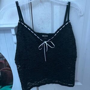 Hollister Elegant Black Lace Tank